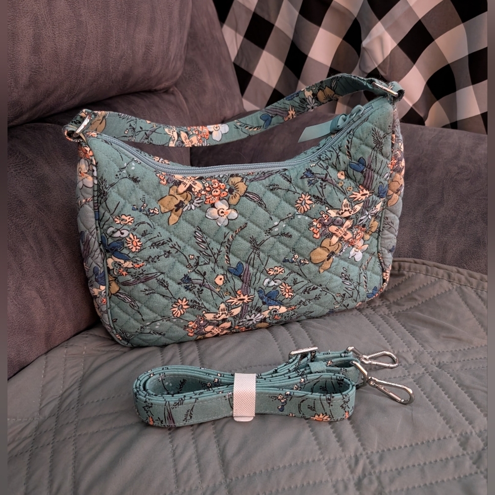 Vera Bradley Frannie Crescent Crossbody bag in Sunlit Garden Sage BNNU